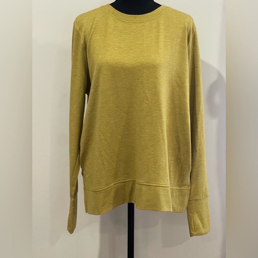 New Sonoma L “Supersoft Tunic”  Green Long Sleeve Top Thumb Holes‎ 638